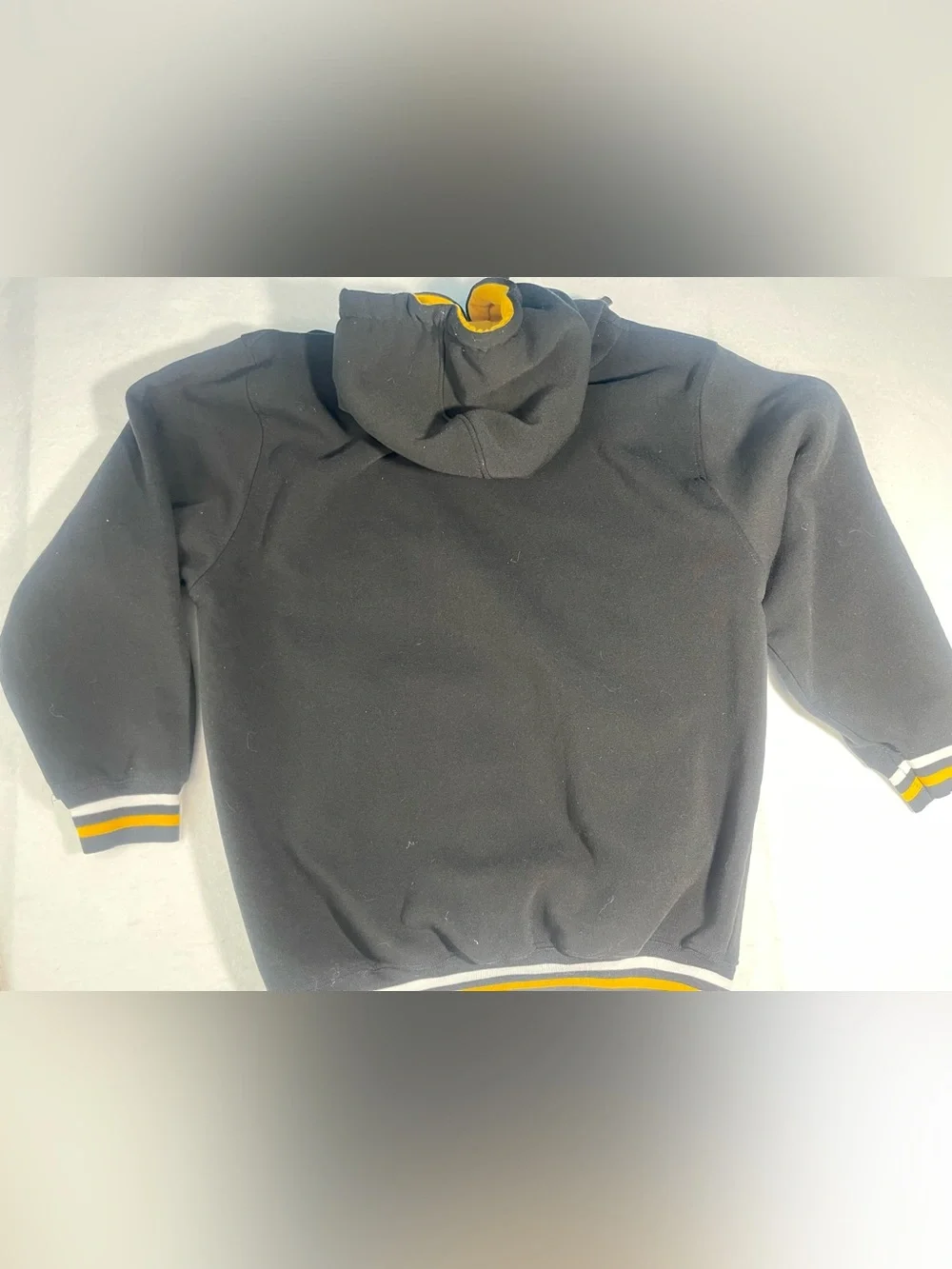 Pittsburgh Black & Gold Embroidered Hoodie Sweatshirt Size Large Renegade Unisex